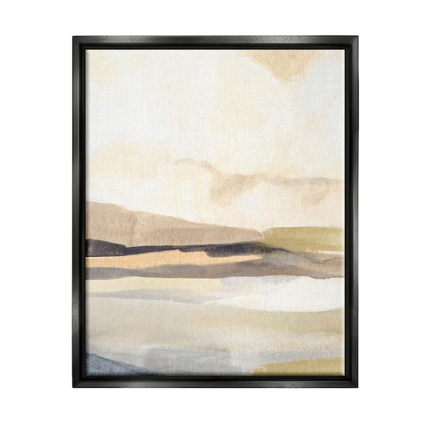 The Stupell Home Decor Collection Rural Nature Horizon Landscape Design by Annie Warren Floater Framed Abstract Art Print 21 in. x 17 in.