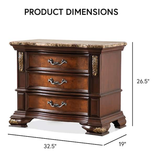 Furniture of America Gurando 4-Piece Traditional Dark Cherry Wood