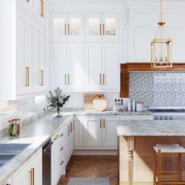 6 ft. Right Miter Laminate Countertop in Textured Drama Marble with Eased Edge and Integrated Backsplash