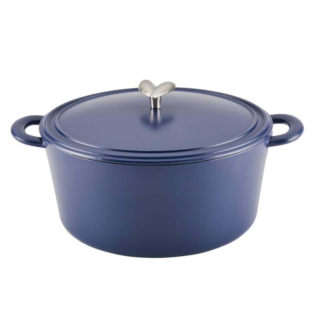  Ayesha Curry Cast Iron Enamel Casserole Dish/ Casserole Pan / Dutch  Oven with Lid - 6 Quart, Sienna Red: Home & Kitchen