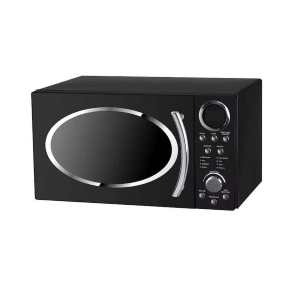 19 in. 0.9 cu. ft. Small 900-Watt Countertop Microwave (Black and Stainless