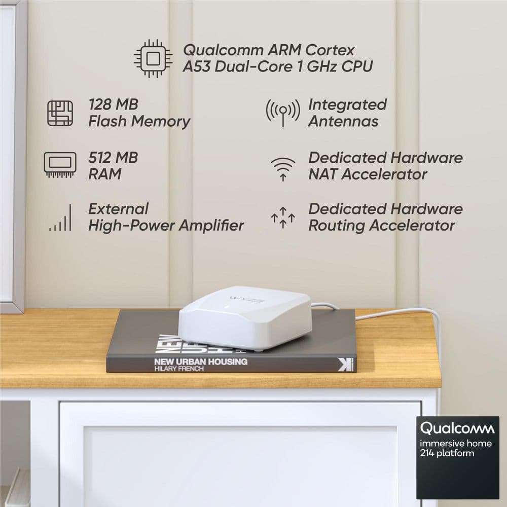 AX3000 Dual-Band Wi-Fi 6 Mesh Router, 1500 sq. ft. Coverage, Replaces Router Extender, w/Wired Backhaul, 2x 1Gb ports