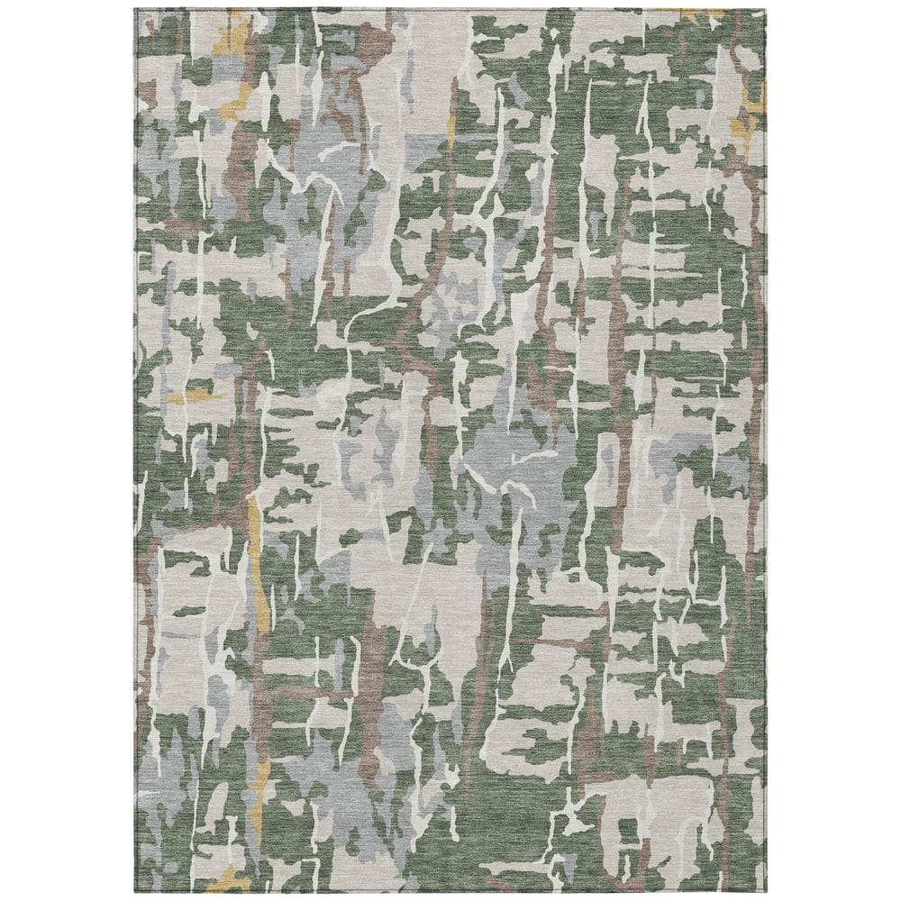 Chantille Machine Washable Indoor/Outdoor Abstract ACN2972 Basil 9 ft. x 12 ft. Area Rug price history on PriceWatchPro