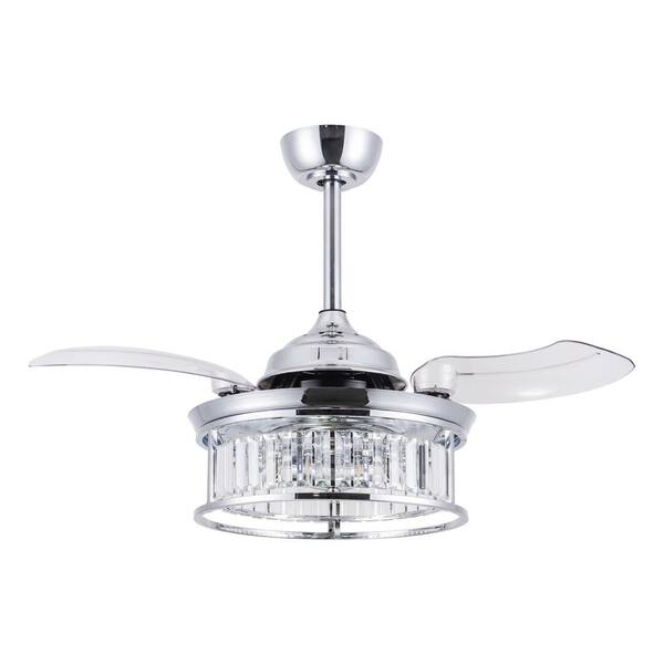 Parrot Uncle Leif 36 In Indoor Chrome, How To Bling Out A Ceiling Fan