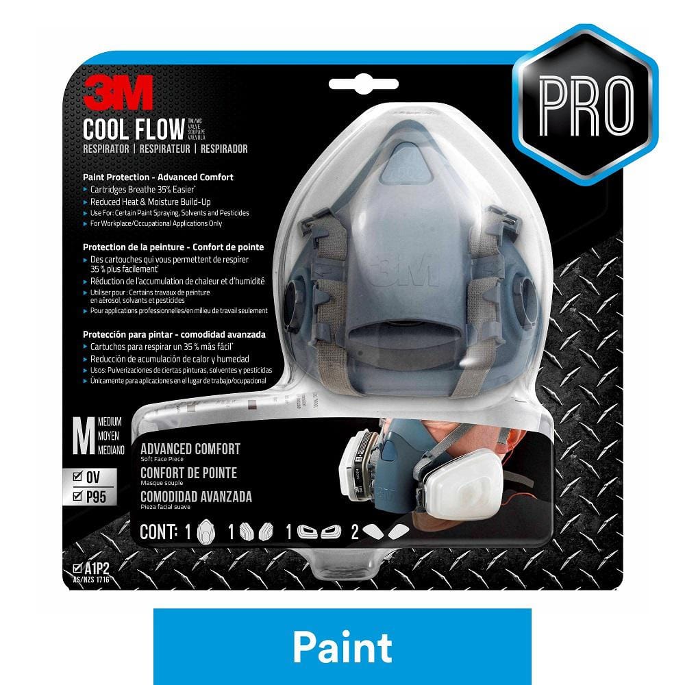 3M Professional Paint Spray Respirator Medium, Blue -  7512PA1-A-PS