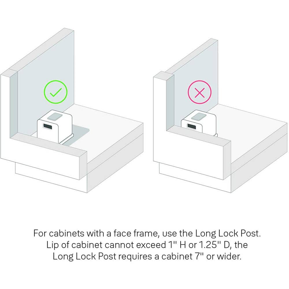 White Smart Cabinet Lock with Bluetooth and Keypad