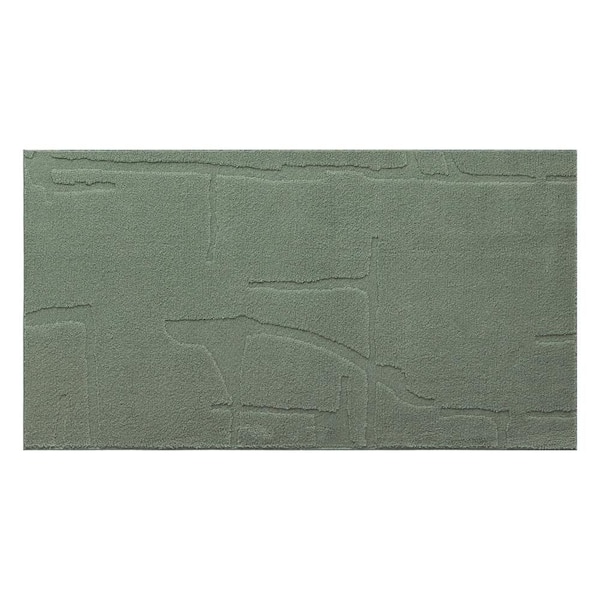 Rae Abstract Organic Washable 2 ft. x 3 ft. Sage Green Indoor Area Rug