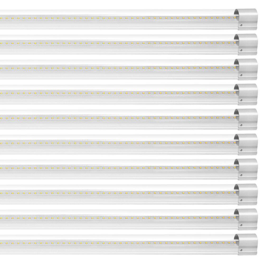 8 ft. 80-Watt Equivalent 10000 LM LED White Shop Light for Garage Warehouse Home Workkshop and Office (10-Pack) price history on PriceWatchPro