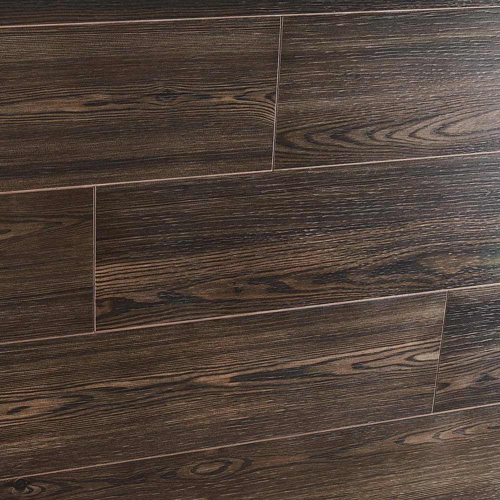 Teakwood 8" x 48" Matte Brown Porcelain Wood Look Tile