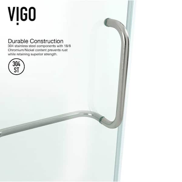 Piedmont 40 in. L x 40 in. W x 77 in. H Frameless Pivot Neo-angle Shower Enclosure in Brushed Nickel with Clear Glass