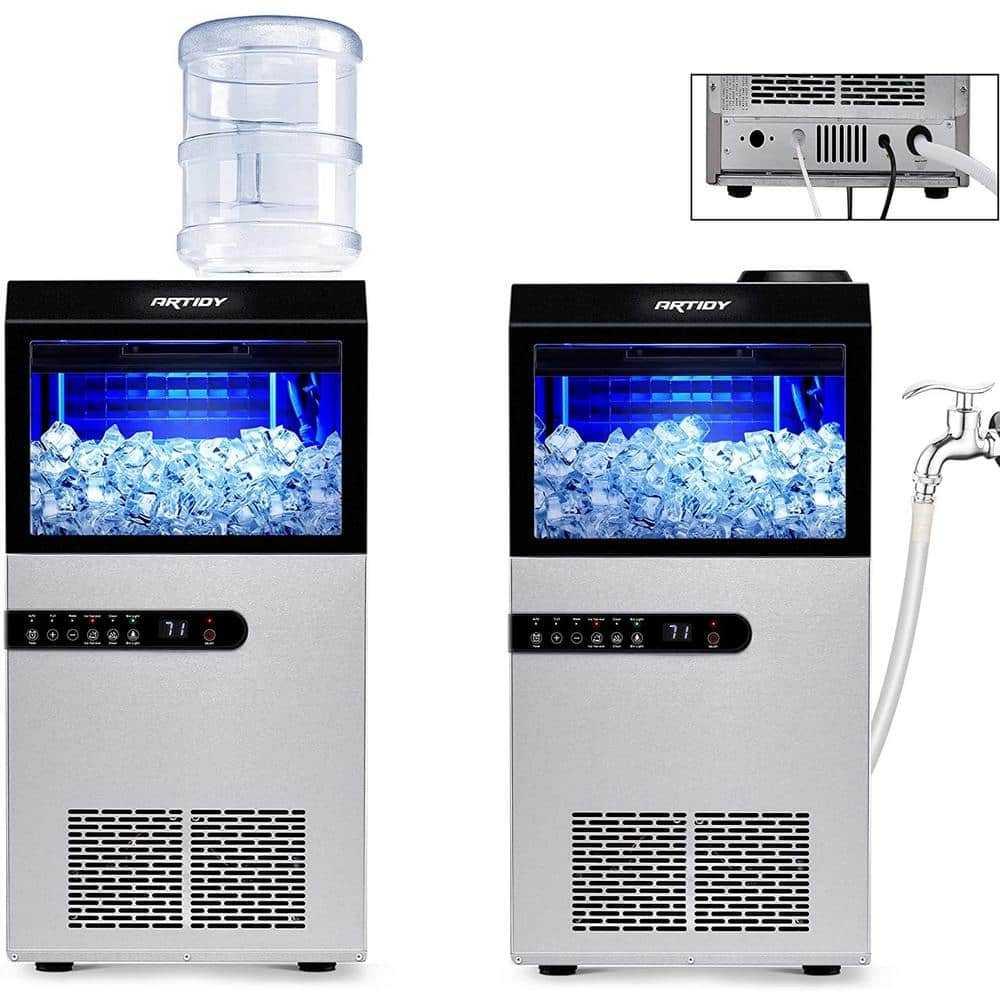 100 lbs./24H Clear Square Ice Cube Freestanding Commercial Ice Maker