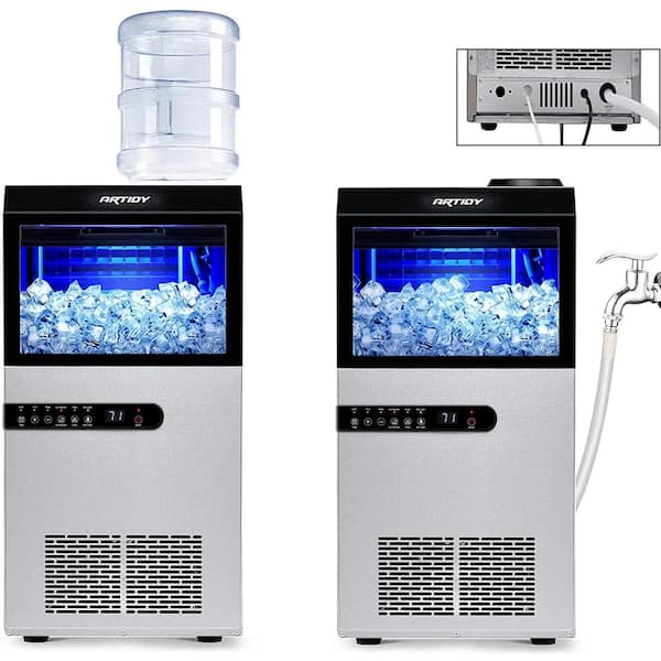 Unbranded 100 lbs./24H Clear Square Ice Cube Freestanding Commercial Ice Maker