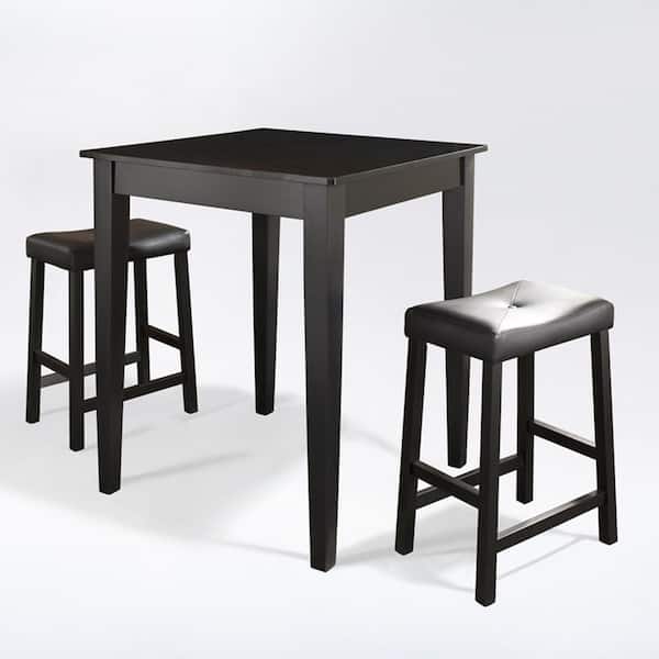 CROSLEY FURNITURE Pub 3-Piece Black Pub Dining Set