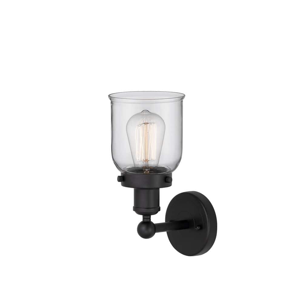 Bell 1-Light Matte Black Wall Sconce with Clear Glass Shade price history on PriceWatchPro