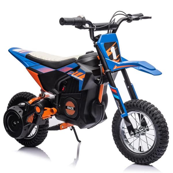 Garvee 24V Kids Electric Motorcycle, Pneumatic Tires, Speed Adjustable to 13.6MPH, Non-Slip Handle, 250W Motor, Blue