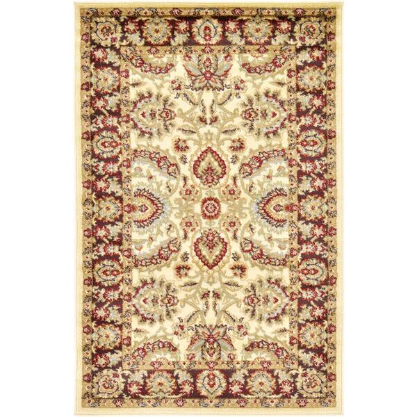Unique Loom Voyage Asheville Ivory 3' 3 x 5' 3 Area Rug