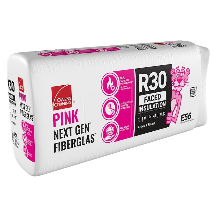 Owens Corning R-30 Faced Fiberglass Insulation Batt 24 in. x 48 in. (1 Bag)