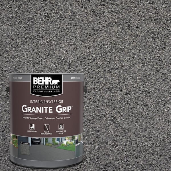 1 Gal. Gray Granite Grip Decorative Flat Interior/Exterior Concrete Floor Coating