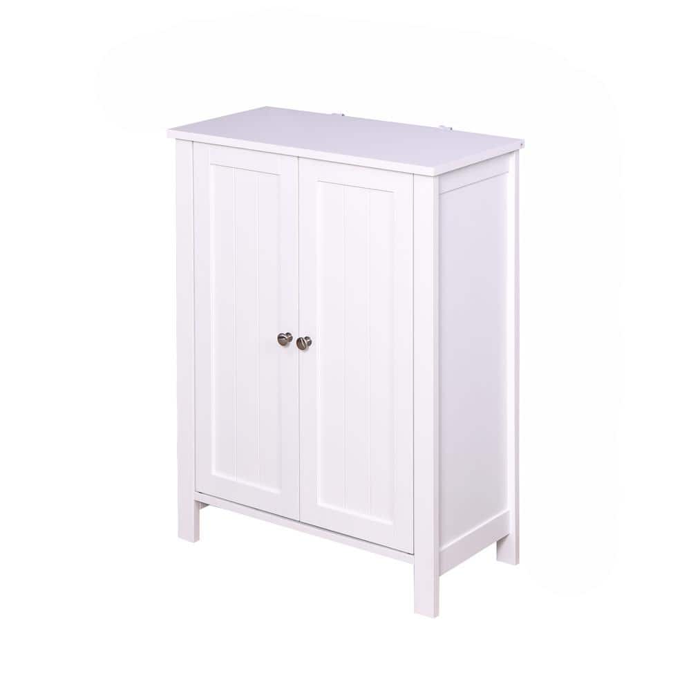 23.6 in. W x 11.8 in. D x 31.50 in. H White Bathroom Freestanding Storage Linen Cabinet with Adjustable Shelf in White price history on PriceWatchPro