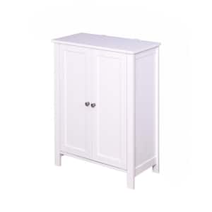 23.6 in. W x 11.8 in. D x 31.50 in. H White Bathroom Freestanding Storage Linen Cabinet with Adjustable Shelf in White