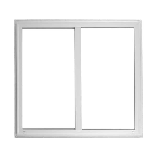 Ply Gem 71.5 in. x 47.5 in. 500 Series White Vinyl Left-Hand Sliding Window with HPSC Glass, Screen Included