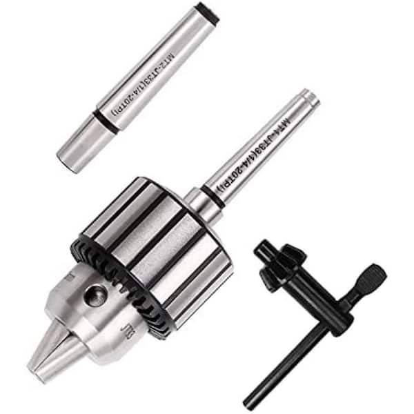 1/2 in. Steel Drill Chuck Set with Chuck Key and JT33-MT1 JT33-MT2