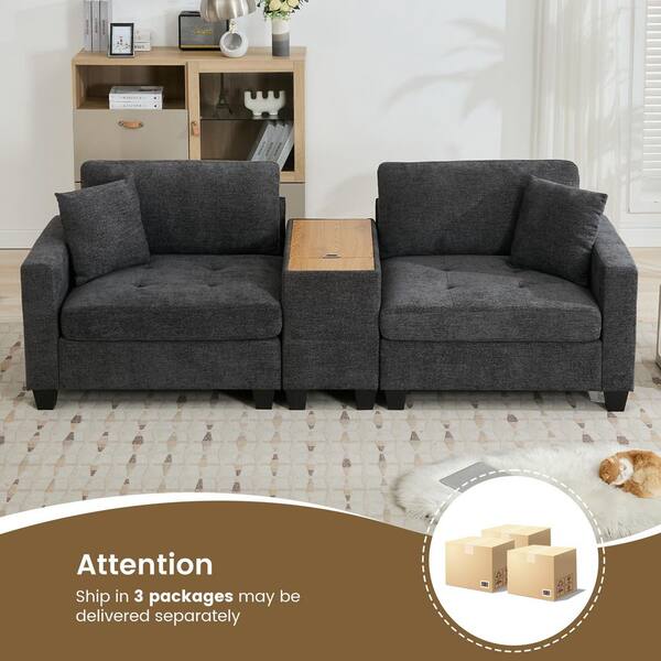 その他 CabCallawayACMEFurnitureDELMAR SOFA3P Ashley Side-Swipe Manual Reclining Loveseat in Mocha