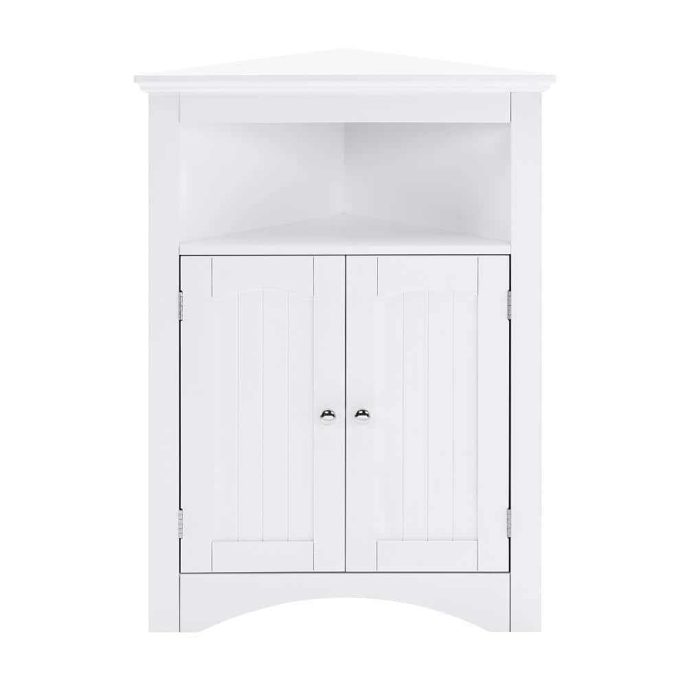 Avex 24 in. W x 12 in. D x 32 in. H White MDF Freestanding Bathroom Corner Cabinet with Doors and Shelves price history on PriceWatchPro