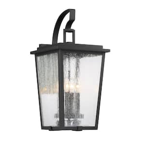 Cantebury Large 4-Light Sand Black with Gold Outdoor Light Sconce