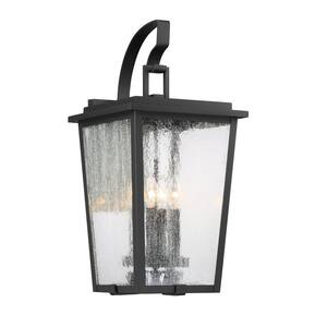 Cantebury Large 4-Light Sand Black with Gold Outdoor Light Sconce