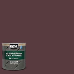 1 qt. #SC-106 Bordeaux Solid Color Waterproofing Exterior Wood Stain and Sealer