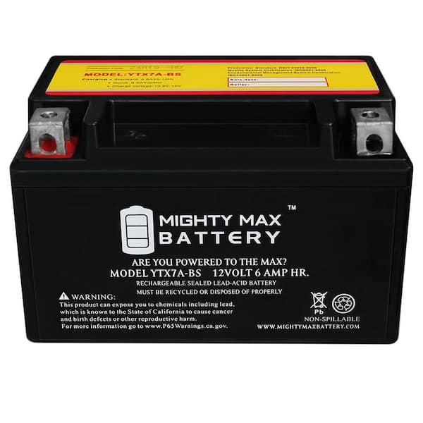 Mighty Max Battery YTX7A-BS Battery for Tao Tao 50CC Scooter 2009 Brand Product 