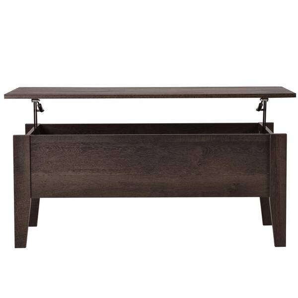 Boyel Living 39 in. L Old Wood Modern Lift-Top Coffee Table with Storage Sofa Table For Living Room