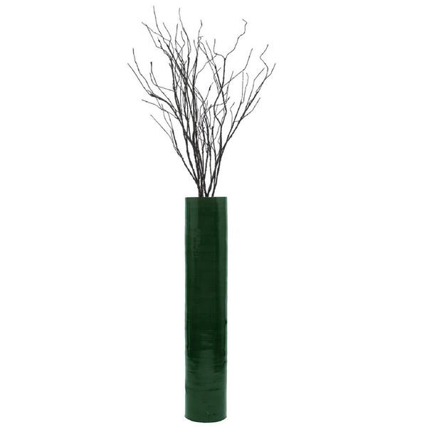 a tall square concrete vase with birch branches is a cool and fresh idea to  decorate any space giving it a natu…