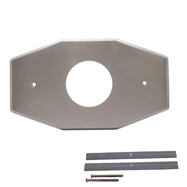 One-Hole Remodel Cover Plate for Mixet Bathtub and Shower Valves, Satin Nickel