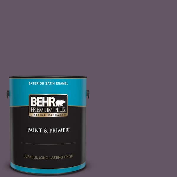 BEHR PREMIUM PLUS 1 gal. Home Decorators Collection #HDC-CL-03 Grand Grape Satin Enamel Exterior Paint & Primer