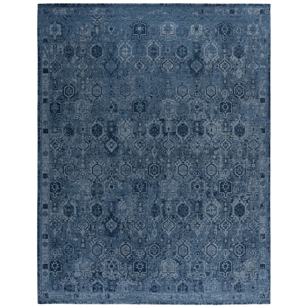 Vintage Overdye 8 x 10 Navy Persian Area Rug