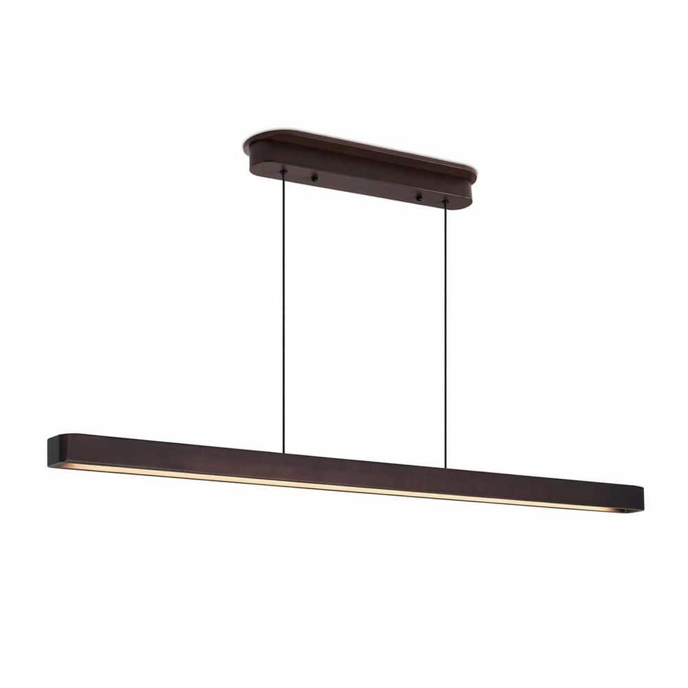 36-Watt 1 light Brown Wood Modern Integrated LED Pendant Light with Adjustable Height Dimmable Function for Dining Room price history on PriceWatchPro
