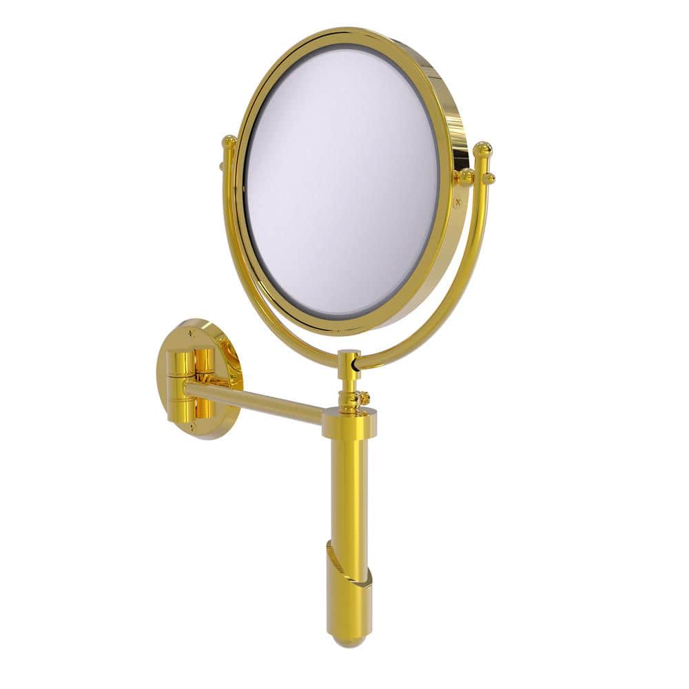 Allied Brass Soho 8-in x 15-in Polished Nickel Double-Sided Magnifying Wall-Mounted Vanity Mirror Allied Brass Soho 8-in x 15-in Polished Nickel Double-Sided Magnifying Wall-Mounted Vanity Mirror