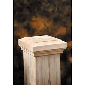 6 in. x 6 in. Wood Flat Fancy Post Cap (6-Pack)