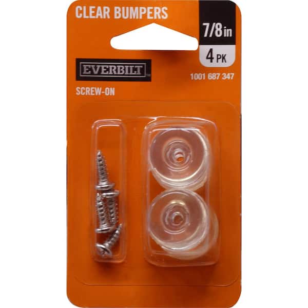 Everbilt 7/8 in. Clear Screw on Bumpers (4 per Pack)49072 The Home Depot