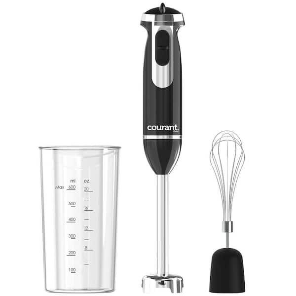 2-Speed Stainless Steel Immersion Blender with Whisk Attachment and 20 oz. Measuring Cup