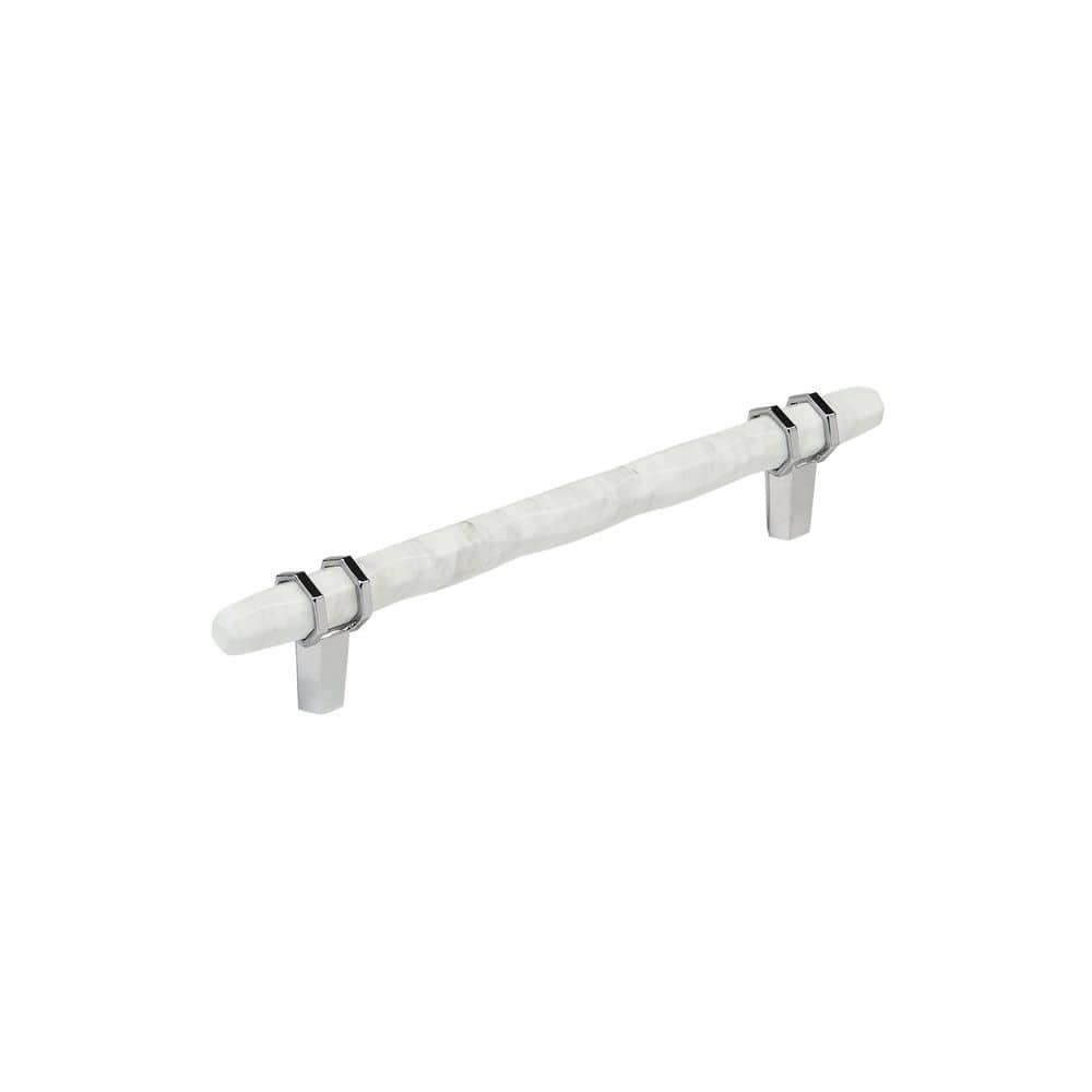 Carrione 6-5/16 in. (160mm) Center-to-Center Marble White/Polished Chrome Bar Cabinet Pull price history on PriceWatchPro