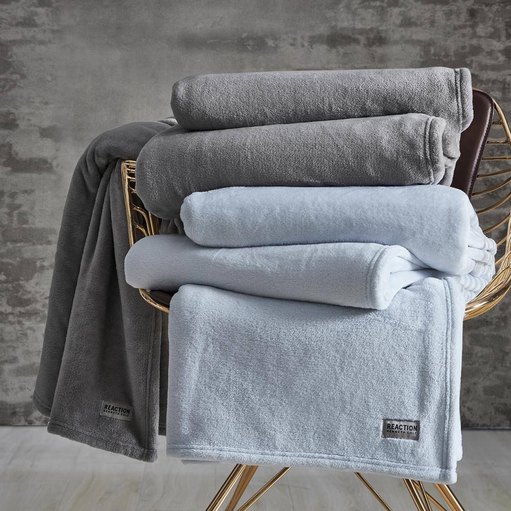 Kenneth Cole Light Blue Ultra Soft Fleece Full Blanket