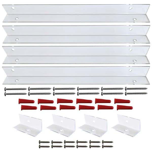 Ekena Millwork ShutterBrackets for 15 in. Shutters, Clear