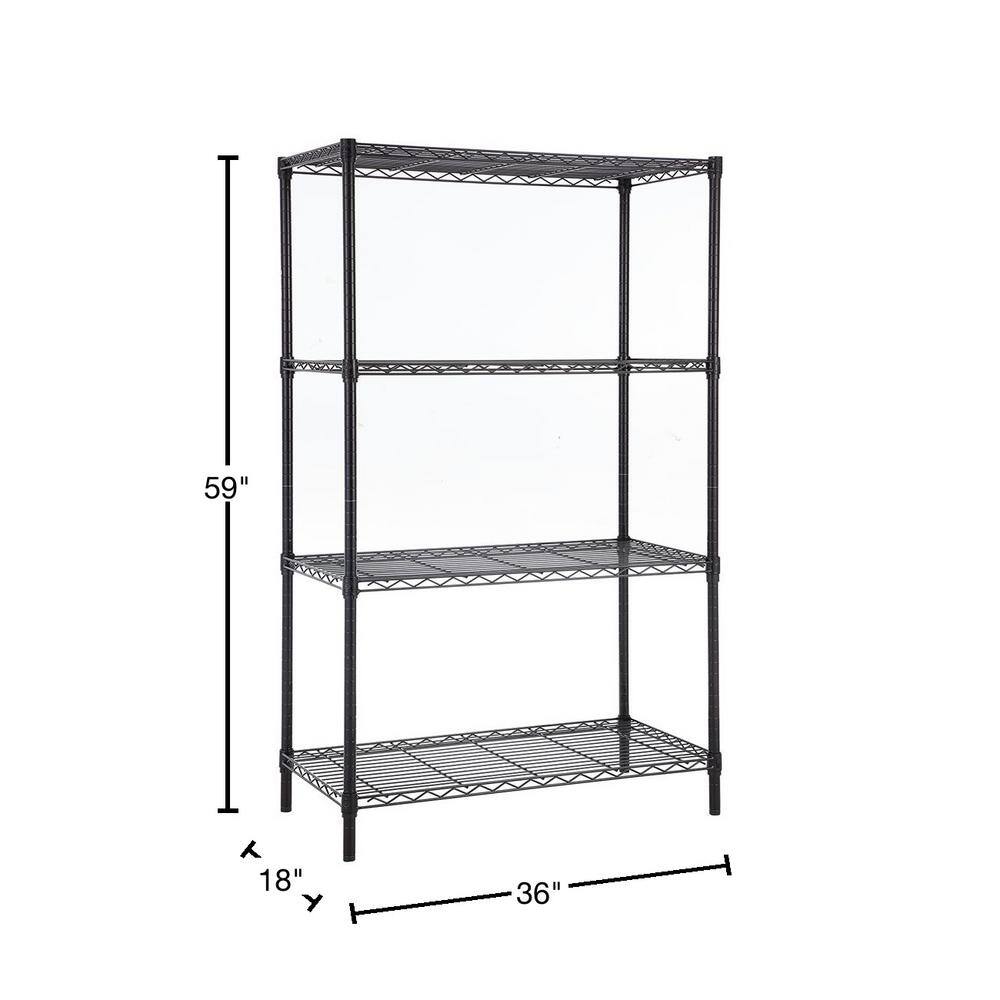 Heavy Duty Steel 4-Shelf Adjustable Storage Rack