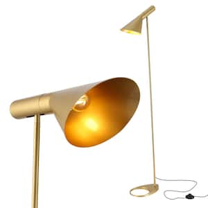 51.18 in. Gold 1-Light Standard Floor Lamp