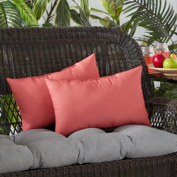 Coral outdoor lumbar discount pillows