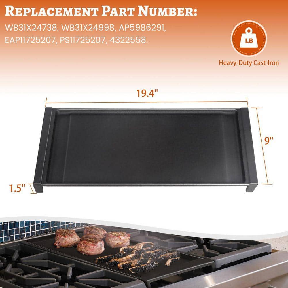 Gas Stove Cast Iron Griddle Pan - Thumbnail 3