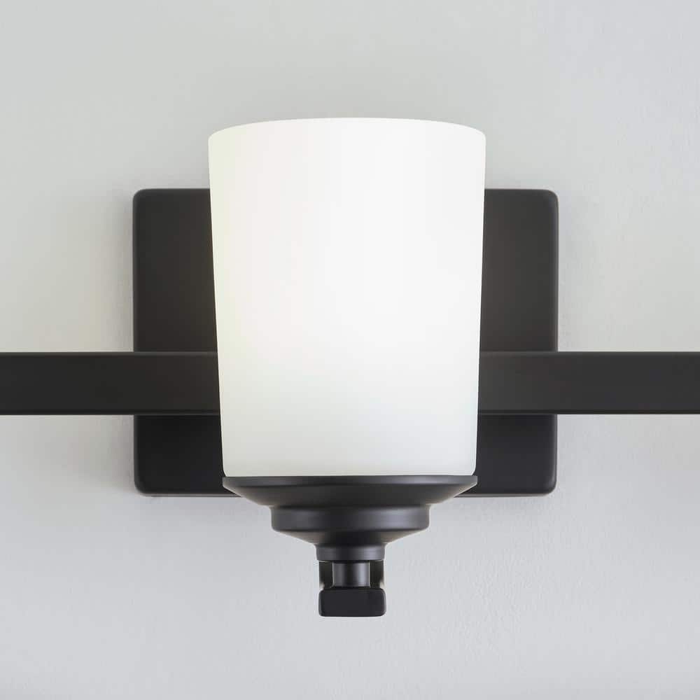 Midnight Black 3-Light Wall Bath Vanity Fixture